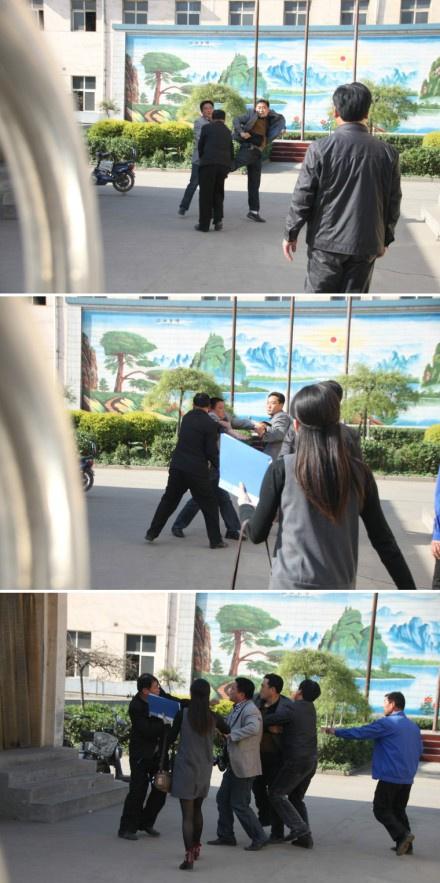 河北柏乡县环保局官员因言语不和打斗