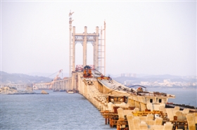 泉州湾跨海大桥石狮段雏形渐显