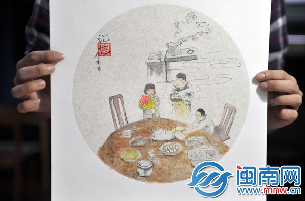 昨天，陈安完成了这幅画