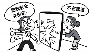 福州一女疑夫有外遇 踹丈夫女同事家门欲捉奸