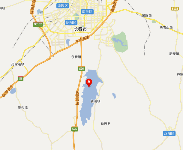 长春市新立城水库地图位置