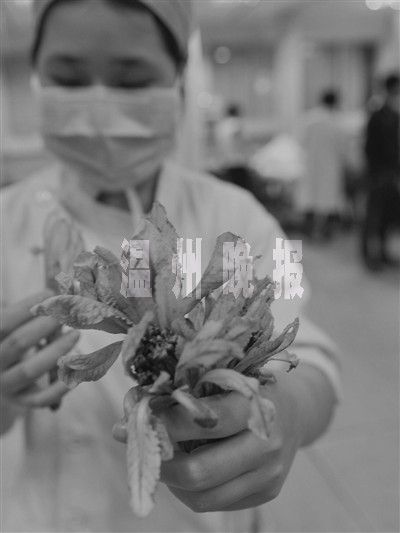 医务人员展示马尿泡