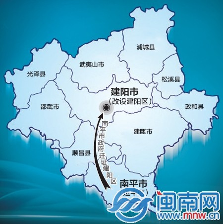 南平市政府驻地将迁往新设的建阳区