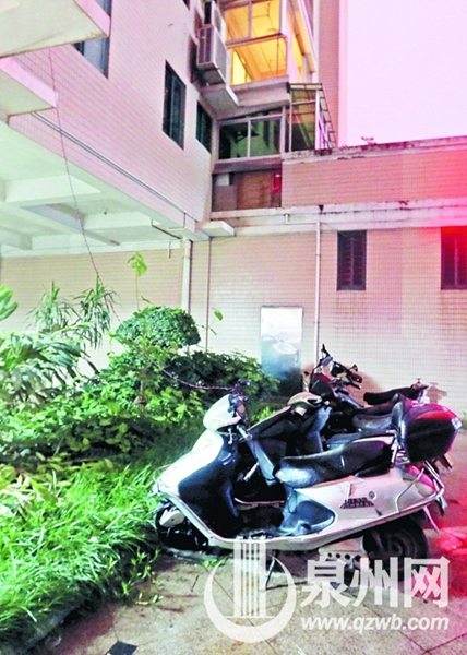 从楼上私自拉电线充电