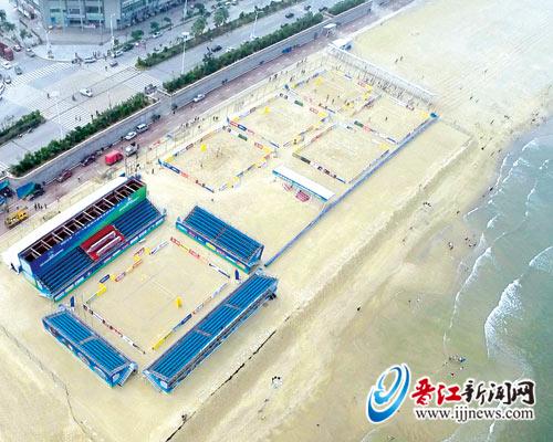 俯瞰衙口沙排赛场地