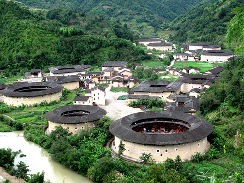 远眺河坑村