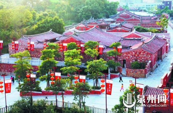 晋江在市区核心区规划建设的五店市民俗保护区，完好 