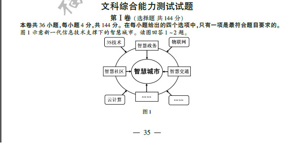 2014年福建高考文科综合试题及答案