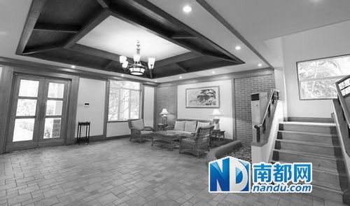 深圳市国税局金水湾度假村别墅大厅。