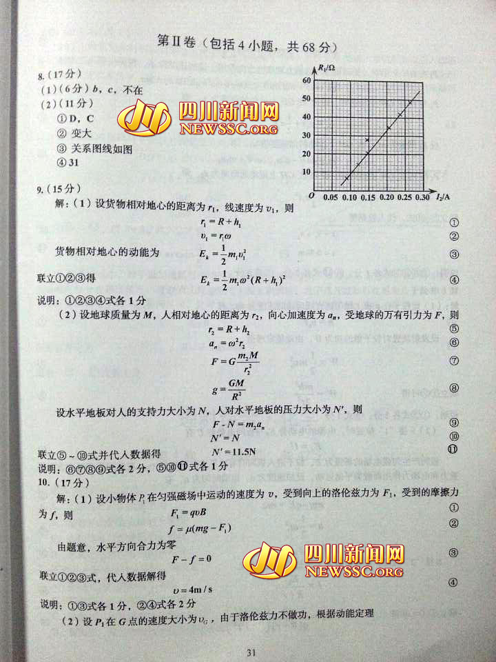 2014四川高考理科综合试卷及答案 (高清版)5