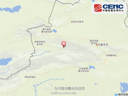 新疆新源县发生3.0级地震