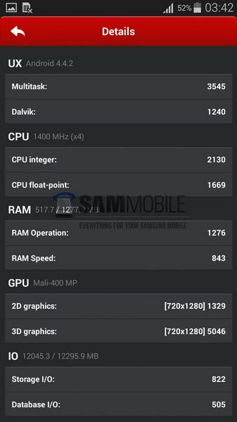 三星GALAXY S5 Mini真机谍照、安兔兔跑分与配置图齐 