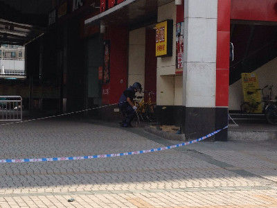 广州荔湾滘口汽车站垃圾桶发生爆炸