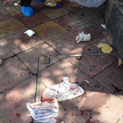 广州一汽车站垃圾桶爆炸