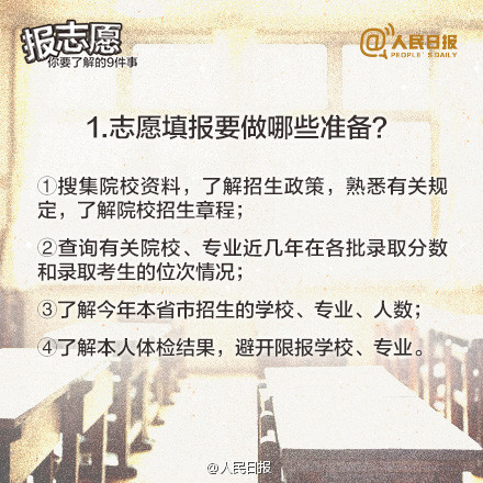 志愿填报要做哪些准备