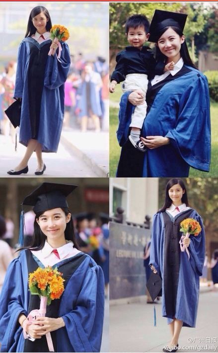 美女研究生晒硕士毕业照：已婚生子有车有房