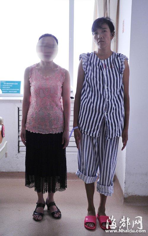 叶碧芳(右)与亲姐妹的身高和手长的差异