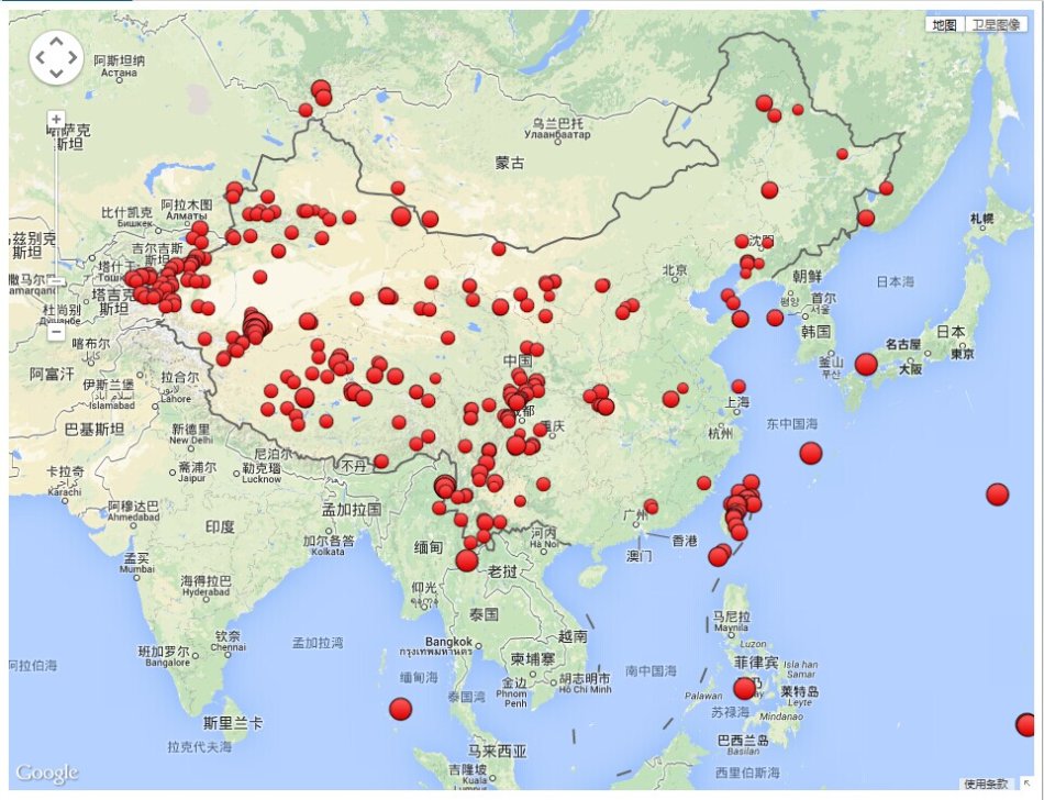 今年上半年我国及周边3级以上地震活动分布图
