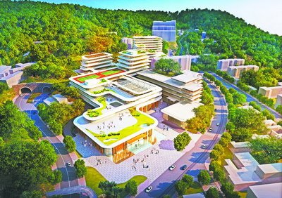 整座建筑分5个层次