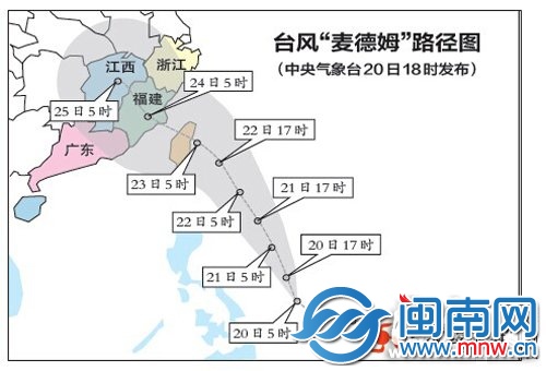 台风“麦德姆“路径图
