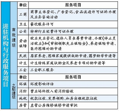 行政服务项目